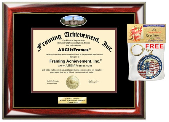 PSU diploma frame Penn State University school campus picture