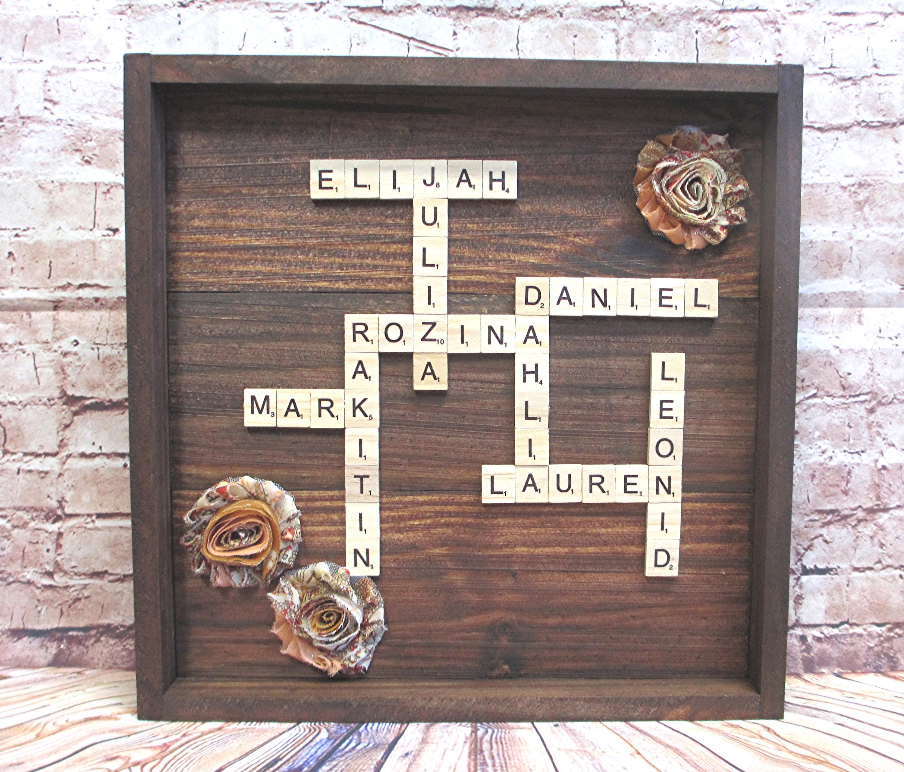 Download Framed Scrabble Letters Wall Art Shadow Box Frame Personalize
