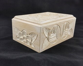 Carved jewelry box