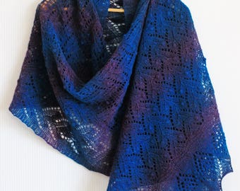 Lace handknitted tippet, shawl, stole