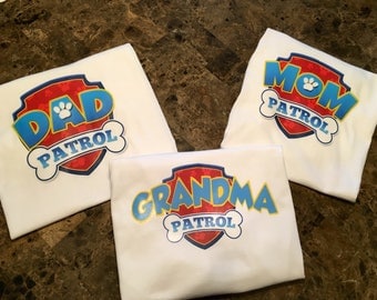 Paw Patrol Inspired Family Birthday Shirts