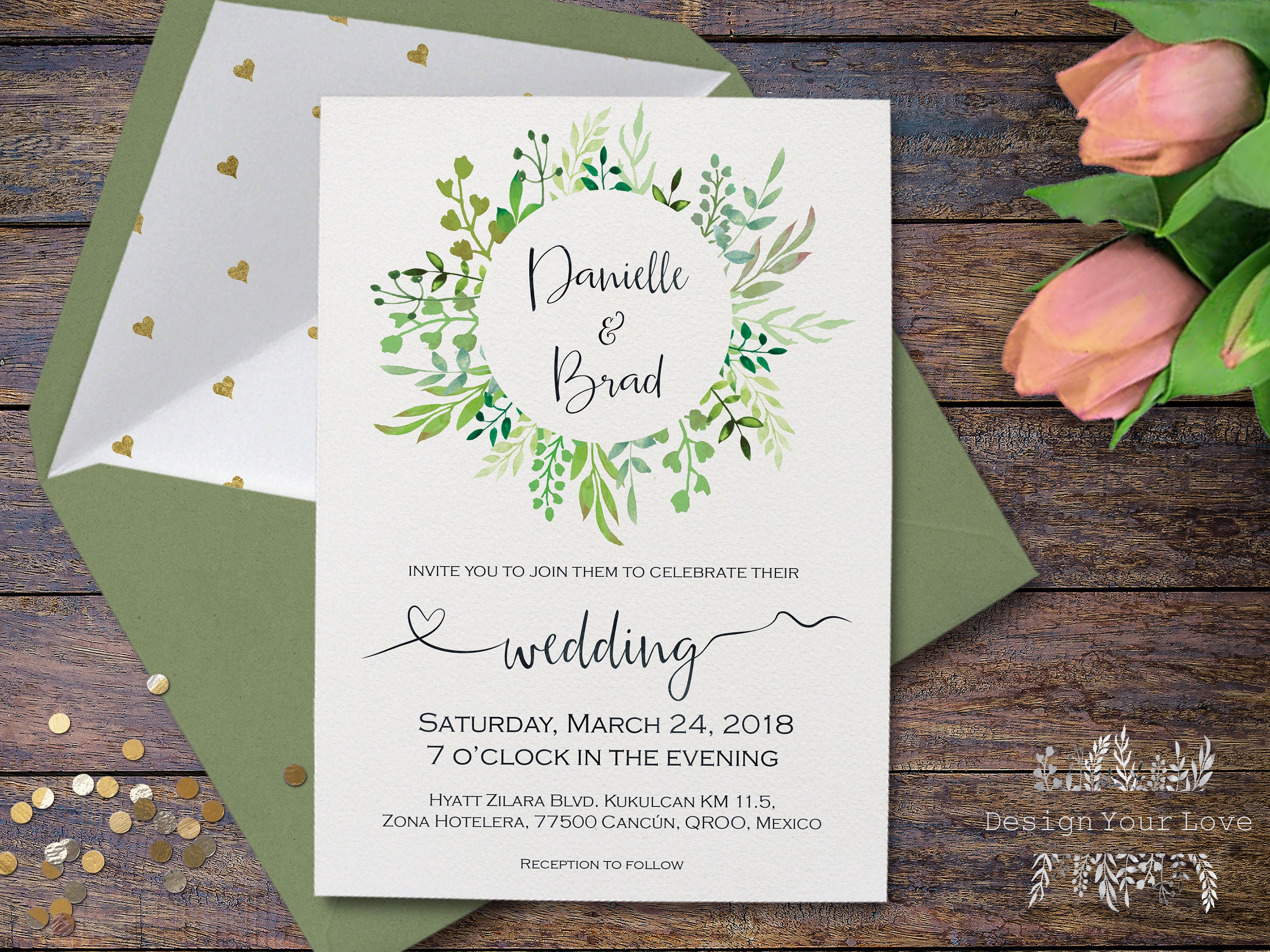 Green Wedding Invitations 8