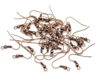 100 copper earring hooks