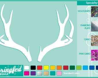 DEER ANTLERS #1 cut vinyl decal Car Truck Window Sticker for Almost Anything! Hunting Hunter