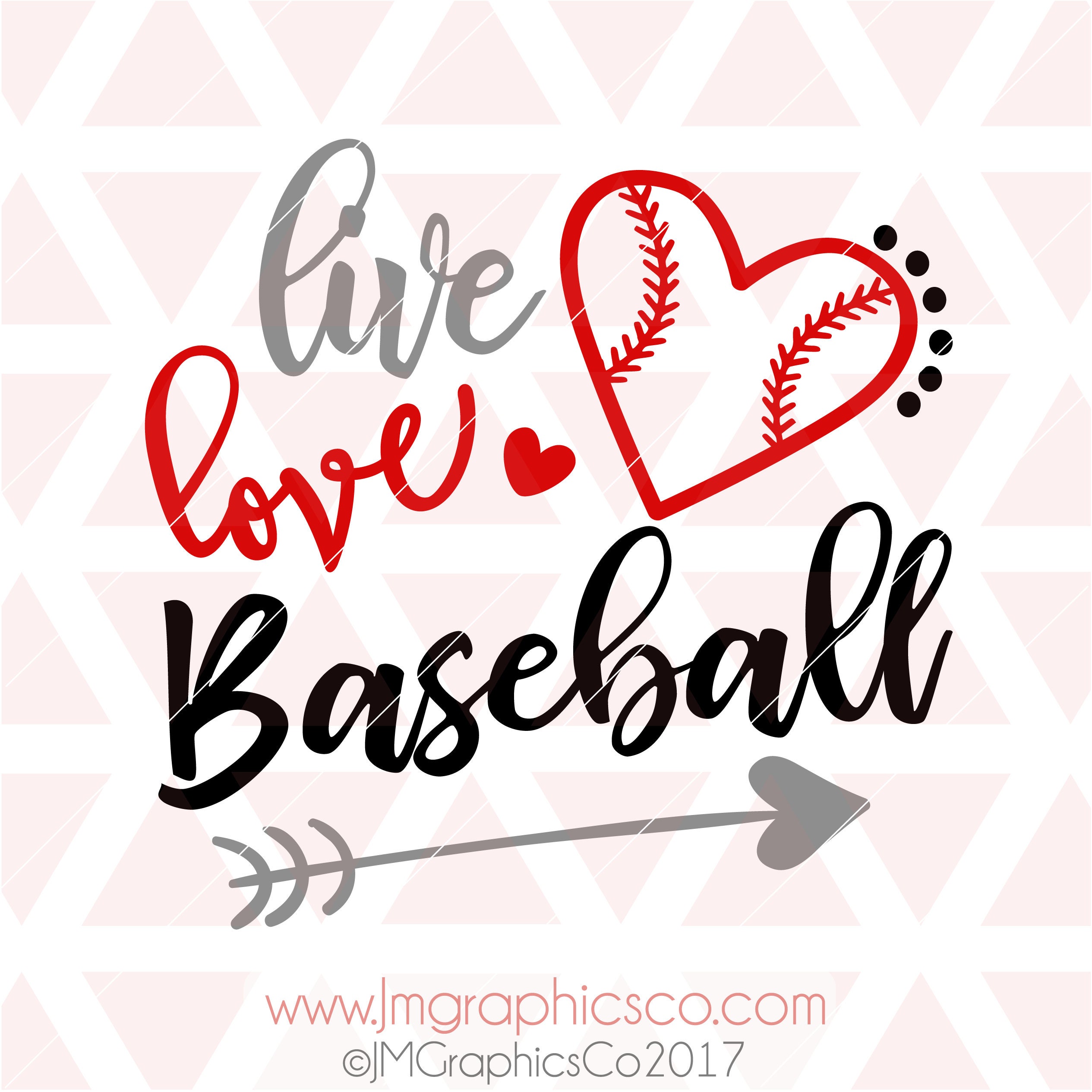 Live Love Baseball svg dxf png cricut cameo cut file
