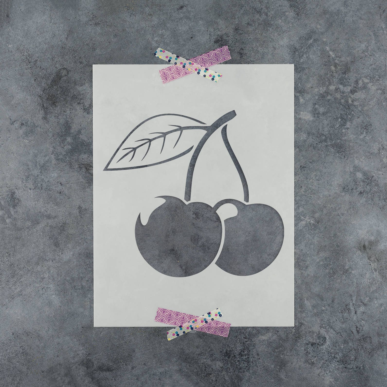 Cherry Stencil Reusable DIY Craft Stencils of Cherries