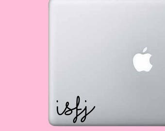 ISFJ Decal Sticker - Myers-Briggs Decal - Laptop Decal - Laptop Sticker - Macbook Sticker - Vinyl Sticker - Car Decal - iPad Decal