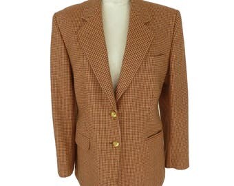 Nazareno Gabrielli jacket wool cachemire red tweed 44 woman made italy vintage