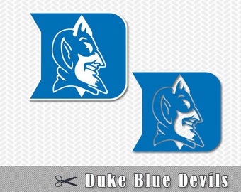 Duke Blue Devils Layered SVG PNG logo Vector Cut File Silhouette Studio Cricut Design Template Stencil Vinyl Decal Tshirt Transfer Iron on
