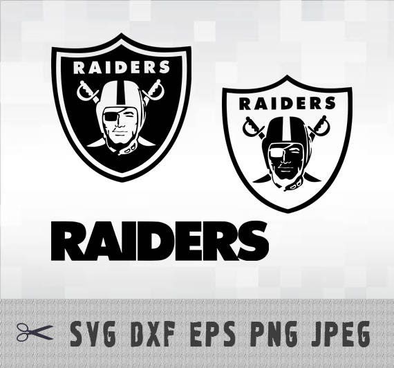 Download SVG Oakland Raiders Layered Black White Logo Vector File