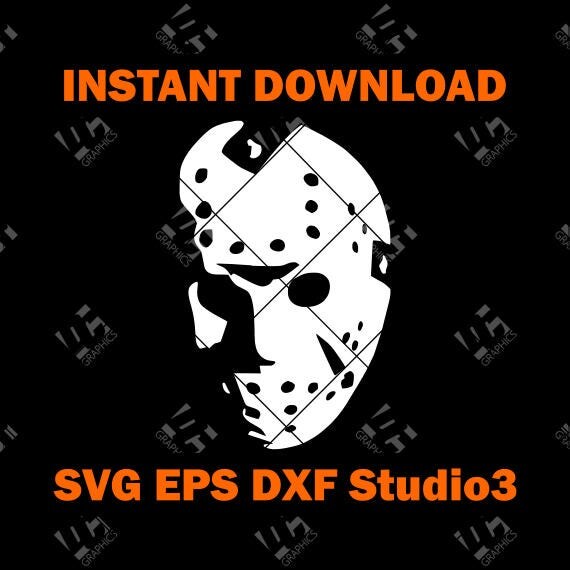 Download Jason Voorhees Mask in SVG EPS DXF Studio3 Cricut Explore