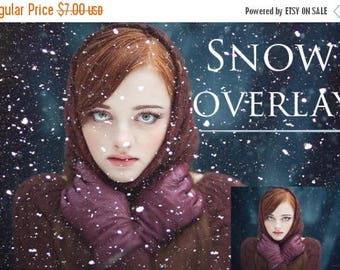 24 Snow Overlay Snowflake Overlays Photoshop Snow Photo effect layers Weather Winter light