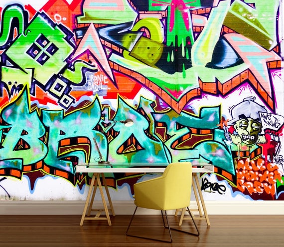 Street graffiti graffiti wall decal graffiti wallpaper