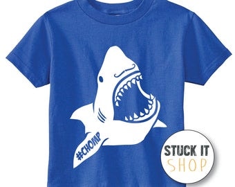 SHARK MOUSTACHE #chomp Tee - Youth/Kids/Juvy