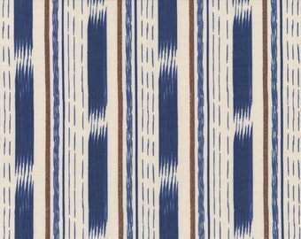 tissu PATCHWORK bleu DEARSTELLADESIGN STRIPES IKAT 57