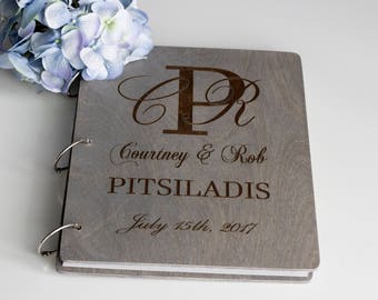 Wedding album, wedding photo album, wedding guest book, photo guest book, wood album, custom guest book, personalized album, custom wedding