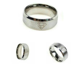 men stainless steel ring superman ring superhero ring superman wedding ring wedding - Superman Wedding Ring men stainless steel ring superman ring superhero ring superman wedding ring wedding - Superman Wedding Ring