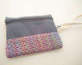 Ellen Pink & Slate Pouch
