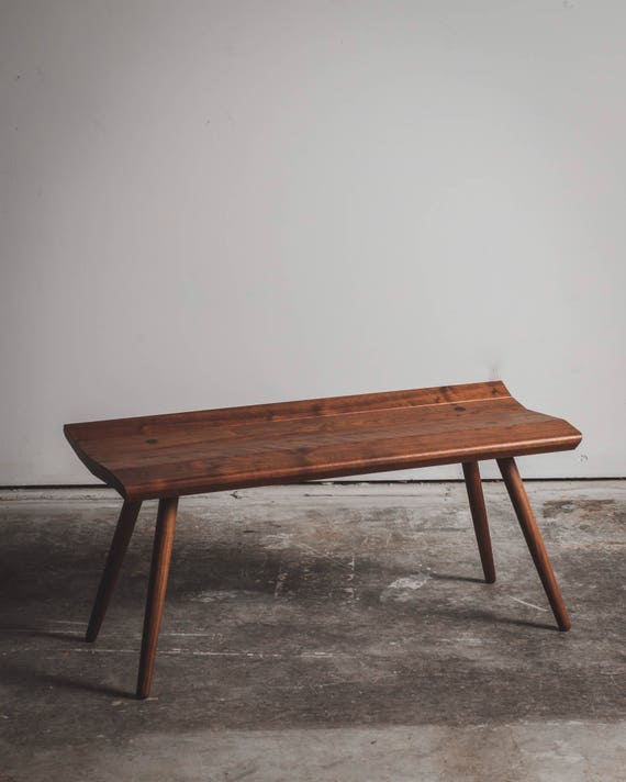 Walnut Bench entryway bench mid century bench free