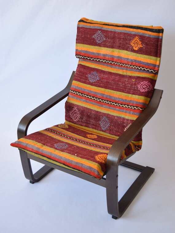 Ikea Poang Chair Cushion Kilim Rug Cover 025