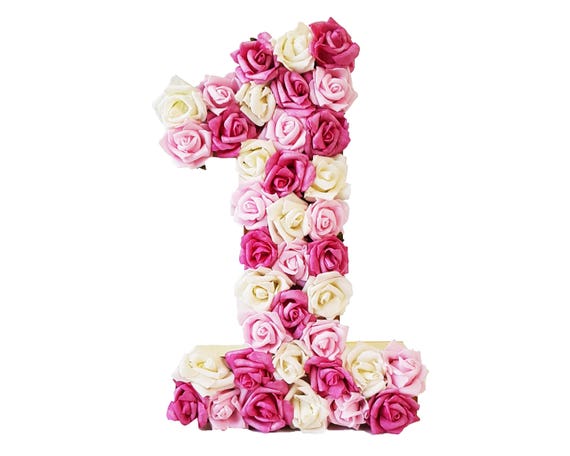 floral number 1 flower number 1 floral 1st birthday 1st