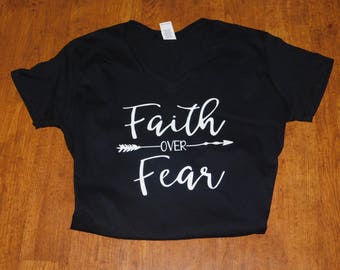Faith Over Fear Womens Tshirt