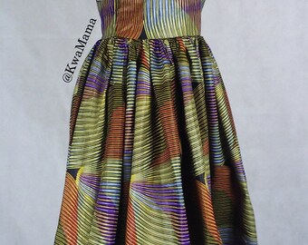 African print midi dress, handmade ankara dress, African wax, Robe Africaine, Midi shift dress