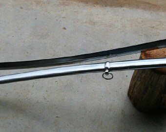 40" 1860 Type Black / Brass Handle Cavalry Saber With Metal Sheaf
