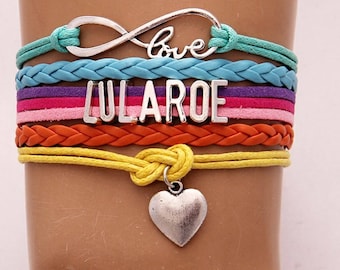 LULAROE Rainbow Heart BRACELET Love Infinity Silver Charm Distributor Legging Leggings Downline Hostess Gift Party