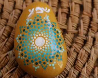 painted rocks, mandala rocks, mandala stone, unique rocks, rock art, zen rock, meditation rocks, rock artist, yoga gift, Mandala Art