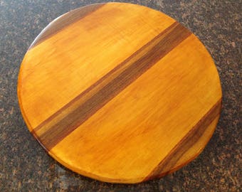 Maple Walnut and Mahogany Lazy Susan