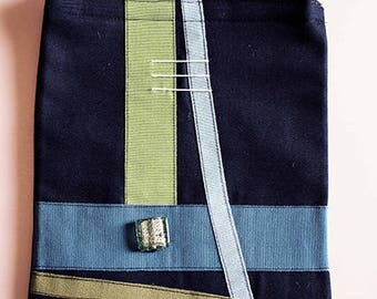 Ipad Bag velcro - Ipad Bag - Ipad holder - Travel bag - Borsetta da viaggio - Business Bag - Borsa da lavoro - Made in Italy - Handmade Bag