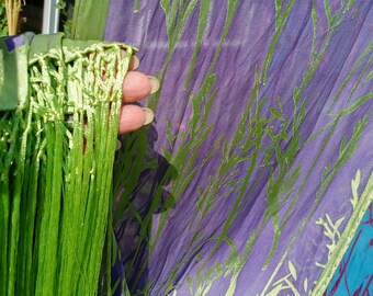 Silk Scarf with Fringe