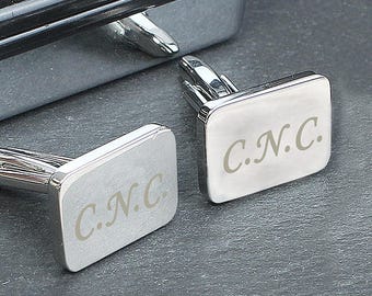 Personalised Initial Cufflinks - Engraved, Cufflinks, Personalized Cufflinks, Gifts for Men, Cuff Links, Wedding, Anniversary, Personalised