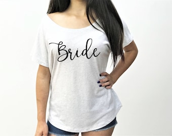 Bridal Party Shirts, Bride Shirt, Bridesmaid Shirt, Maid of Honor Shirt, Bachelorette Party Shirts, B