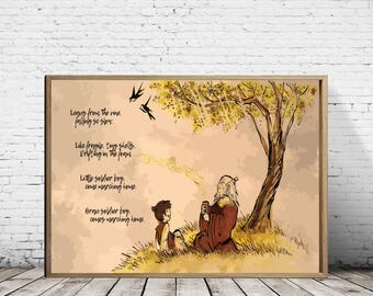 Avatar The Last Airbender, Iroh, Uncle Iroh, Iroh And Son, Iroh Song, Little Soldier Boy, Manga, Anime, Manga Art, Nursery Decor, Kids Gift