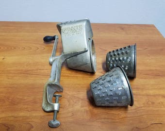 Vintage Griscer Meat Grinder With Attachments