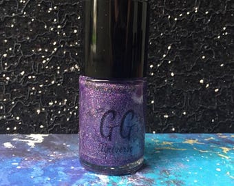 Quantum Physics - Purple Jelly Nail Polish with Scattered Holo Glitter