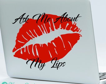 Ask me about my lips decal, lipsense decal, lipsense sticker, consultant swag, lipstick decals, lips decal, lipsense promo,
