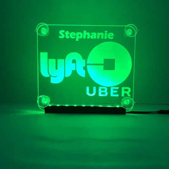 Uber and Lyft Personalized Multicolor Led Sign Uber Lyft