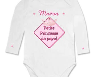 Onesie Princess dad personalized with name