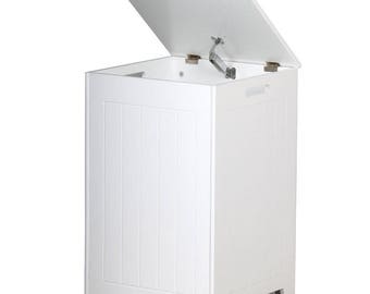 Simple Stylish Large White Laundry Basket Hamper Storage Box