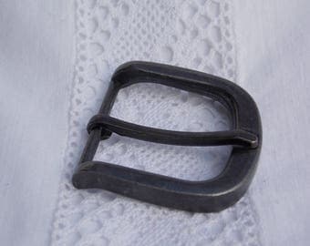 Belt buckle belt 3.5 cm or 35 mm anthracite metal