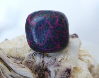 Adjustable square marbled pink and gray