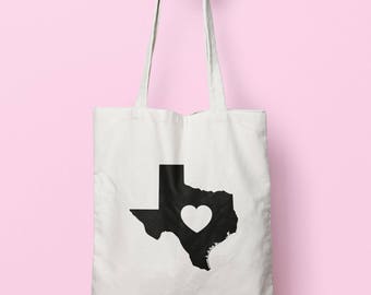 Love Texas Tote Bag Long Handles TB0935