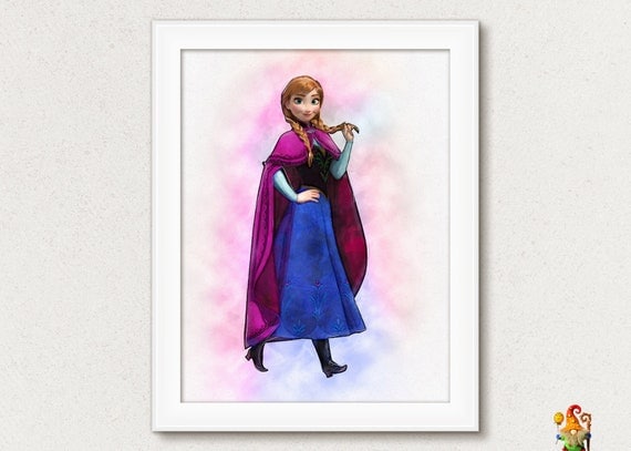 Anna Frozen Print Poster Princess Printable Disney