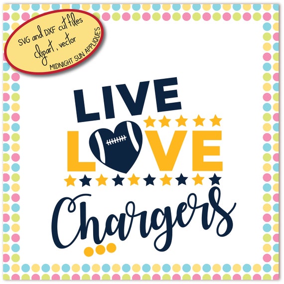 Download Los Angeles Chargers SVG DXF clipart live love chargers