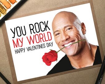 Elegant 30 The Rock Valentine's Day Card