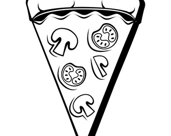 Pizza slice svg | Etsy