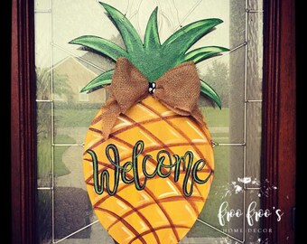 Pineapple door decor | Etsy